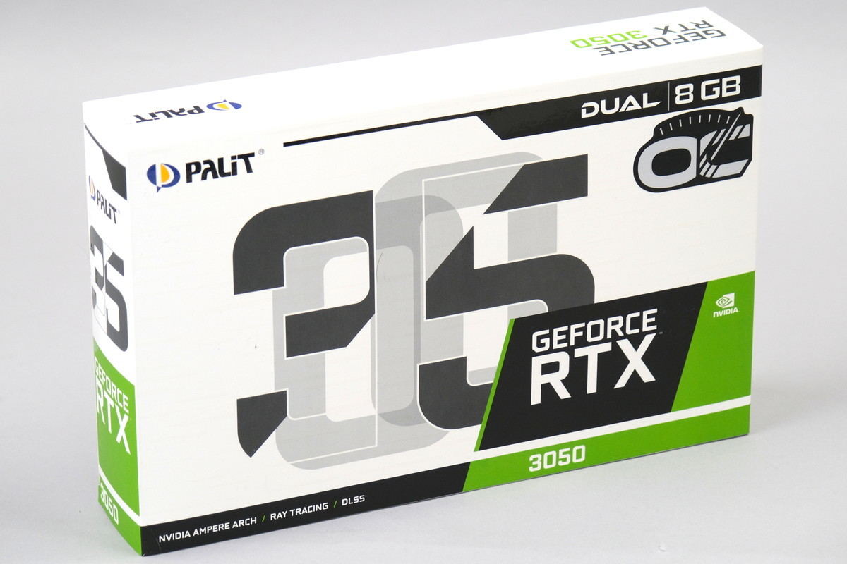 Palit GeForce RTX 3050 Dual」レビュー - 静かで冷えるデュアルファン