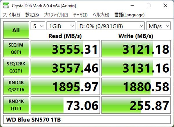 WD Blue SN570 NVMe」レビュー、スタンダードSSDとしてトップクラスの性能とコスパ | マイナビニュース