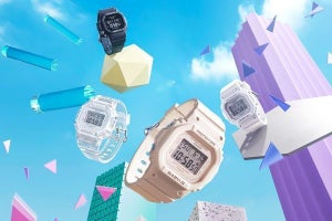 カシオ「BABY-G」、より小型薄型になったマット＆クリアのスクエアモデル