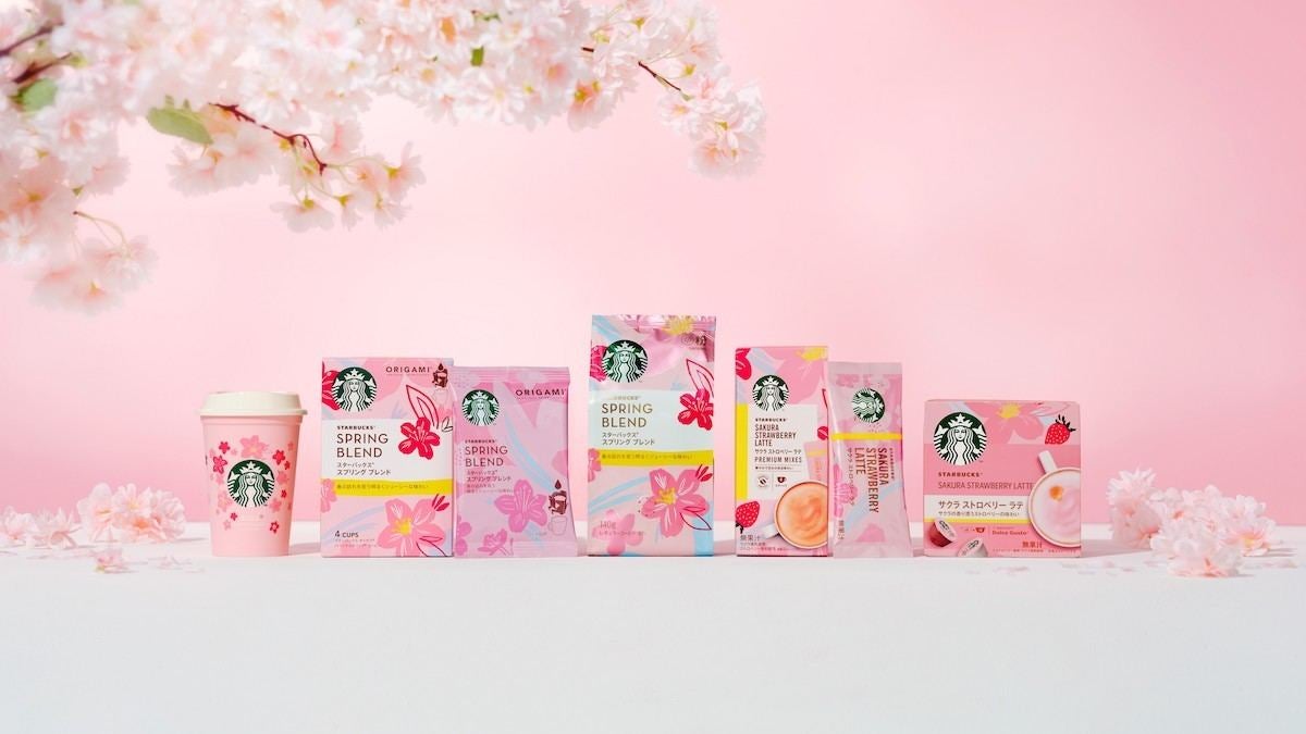 スタバ「サクラ ストロベリー ラテ」など自宅で楽しめる桜商品を発売