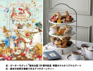 帝国ホテル東京、ピーターラビットのバースデーパーティーがテーマのアフタヌーンティーを開催