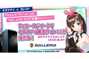 GALLERIAがキズナアイのラストライブに協賛、Twitterで応援キャンペーンも実施