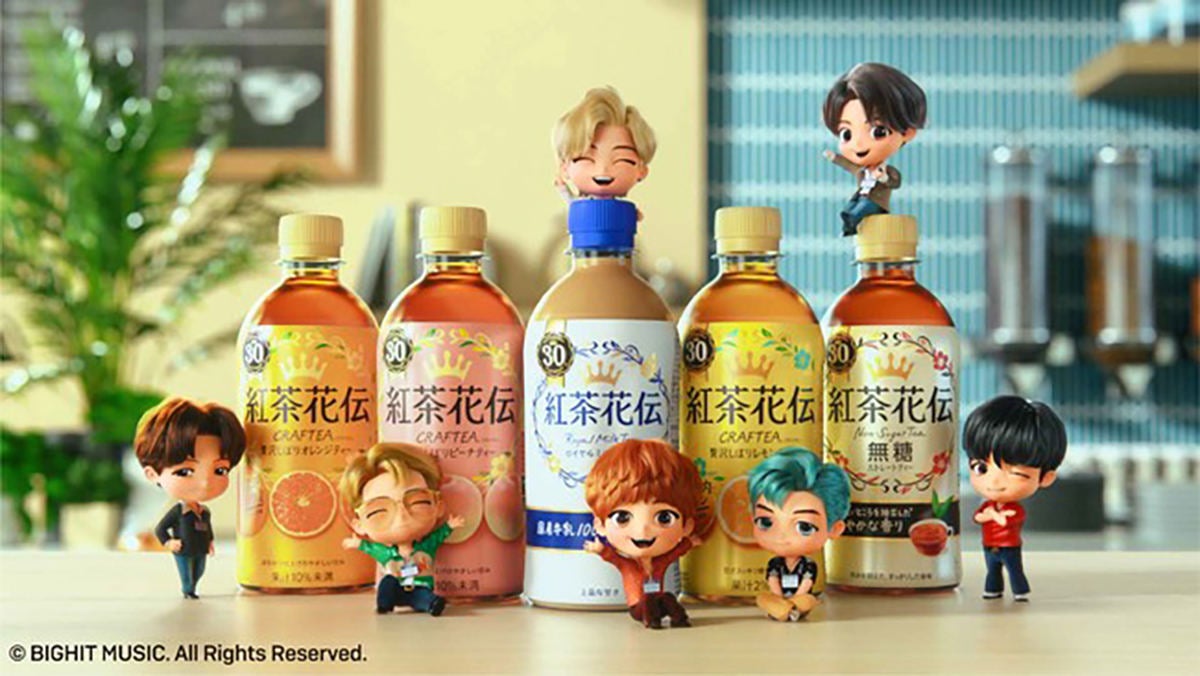 Btsのキャラクター Tinytan と紅茶花伝のコラボが復活 マイナビニュース