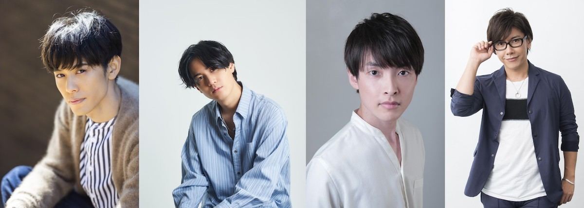 左から沢城千春、武内駿輔、田丸篤志、佐藤拓也
