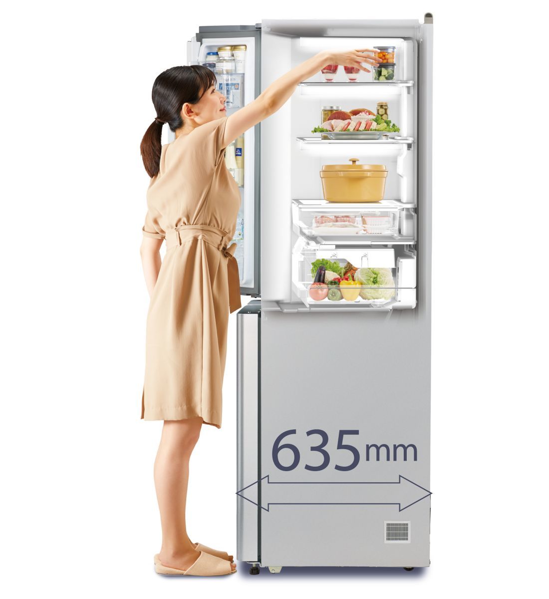momo’sリサイクル263B アクア大型冷蔵庫　インテリアデザイン　135L 最新23年製