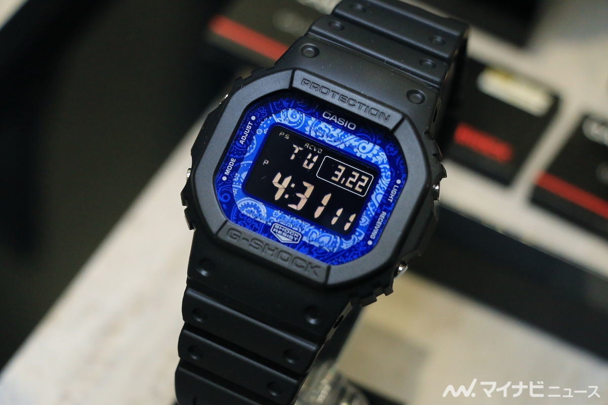 お洒落 Allペイズリー柄 メタルカスタム G-SHOCK GW-B5600BP 腕時計