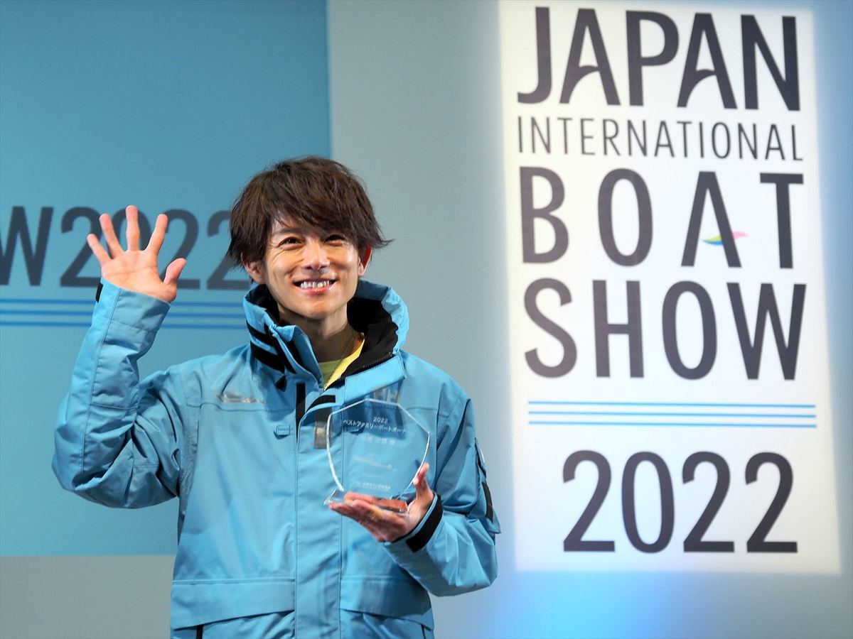 「ジャパンインターナショナルボートショー2022」が今年も開幕した。写真は、俳優の杉浦太陽さん