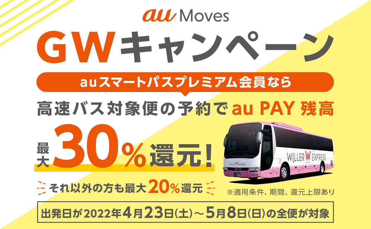 au Moves ゴールデンウィークキャンペーン