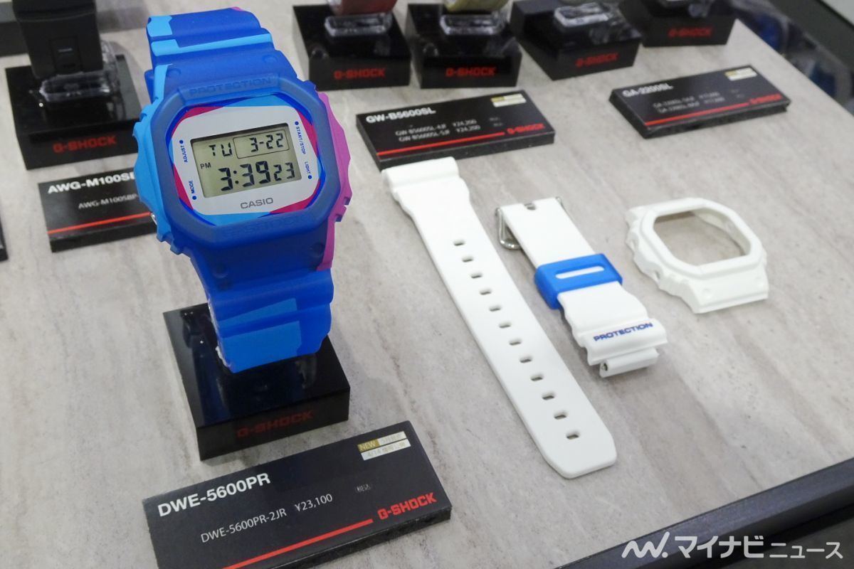 フラワープリント 超人気モデル カシオ G-SHOCK DWE-5600PR-2JR - 通販