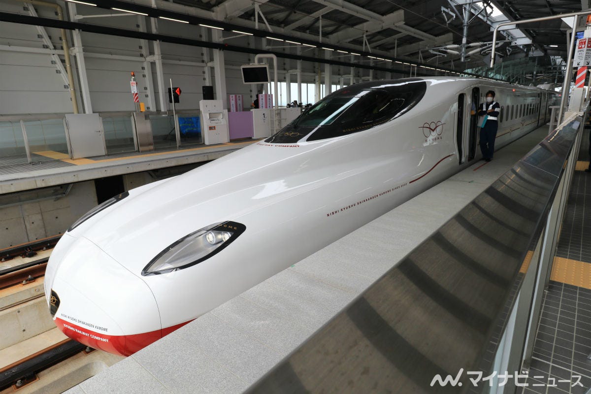 西九州新幹線N700S「かもめ」新大村駅に初入線、走行試験スタート