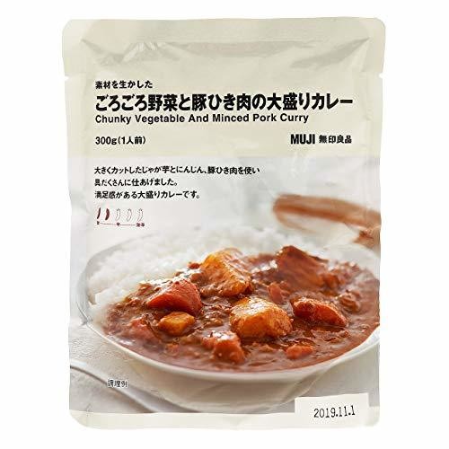 無印良品 素材を生かした ごろごろ野菜と豚ひき肉の大盛りカレー 300g(1人前)