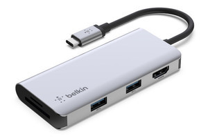 ベルキン、4K対応HDMIなど5つの拡張ポートを搭載したUSB-Cハブ