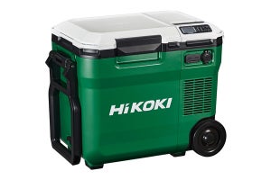 HiKOKI、庫内を冷蔵・冷凍に分けられる容量18Lのコードレス冷温庫