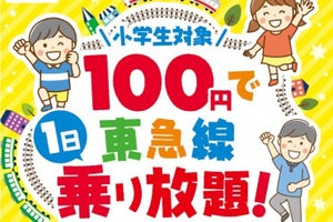 「東急キッズ100円パス」土休日限定、小児のみ100円で1日乗り放題