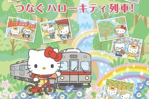 「養老鉄道×HELLO KITTY」キャンペーン、7700系ラッピング電車も