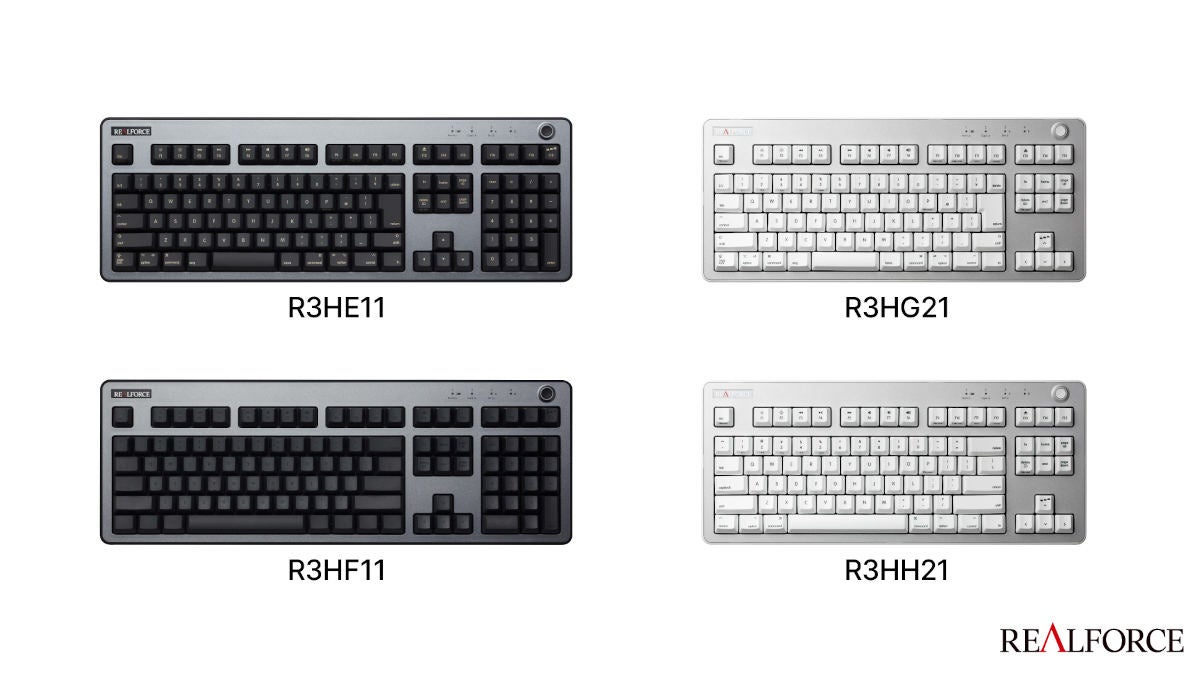 Mac用「REALFORCE」がR3にモデルチェンジ、有線／無線の