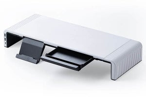 USB Type-C対応のUSBハブを備えたディスプレイ台　サンワサプライ