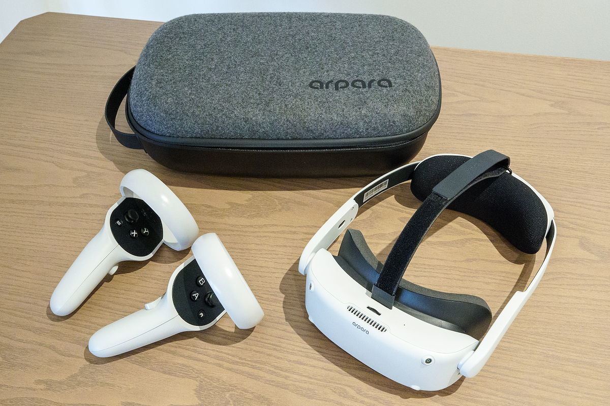 ケーブルいらずで楽しめる軽量VRヘッドセット「arpara AIO 5K」 | マイナビニュース