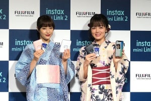 “チェキ”新製品「instax mini Link 2」発表! 広瀬すずさん、伊原六花さんが登場
