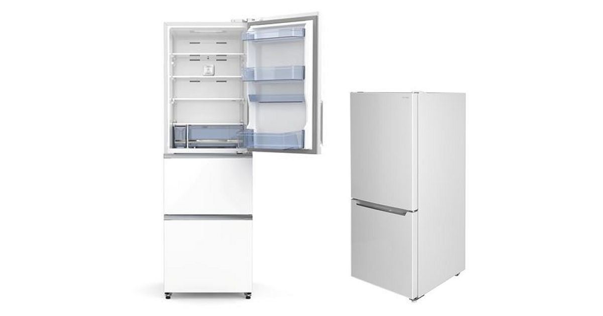 REFAGE 2022年製 3ドア冷蔵庫 319L 右開き ホワイト - 生活家電