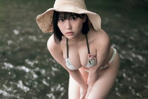 HKT48田中美久、美バスト披露の水着グラビア　古民家や川で大人びた表情