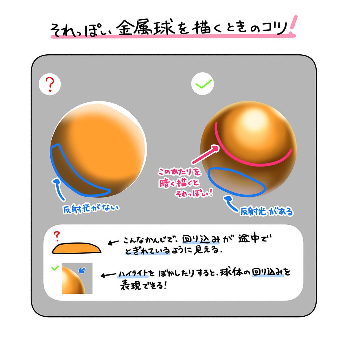 なるほど 金属の球を描くときのコツがめちゃくちゃ勉強になる すっ凄い ありがたい 同じ塗り方で目にもいけそう の声 マイナビニュース