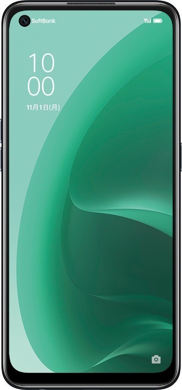 OPPO A55s 5G ブラック 正面
