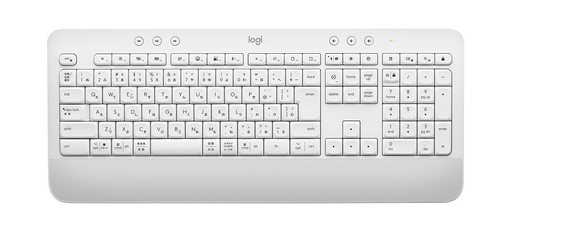 ロジクール、柔らかいパームレストが一体化したキーボード「K650