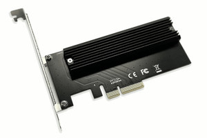 玄人志向、M.2 NVMe SSDをPCIe x4に変換する拡張カード