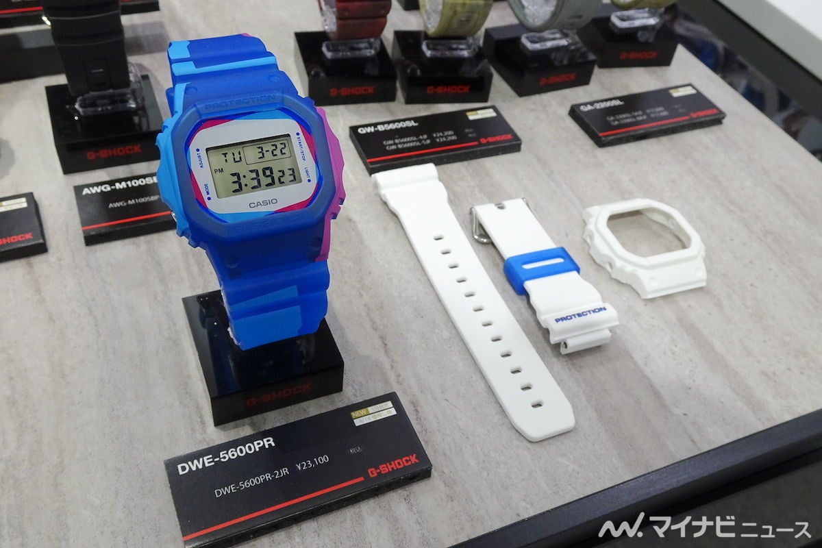 フラワープリント 超人気モデル カシオ G-SHOCK DWE-5600PR-2JR - 通販