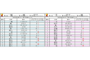 赤ちゃんの秋にまつわる名前ランキング、女の子1位は「一禾」、男の子は?