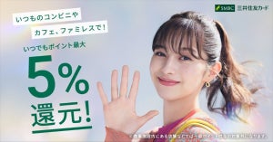 三井住友カード、ポイント最大5%還元サービスの対象店舗・カード拡大