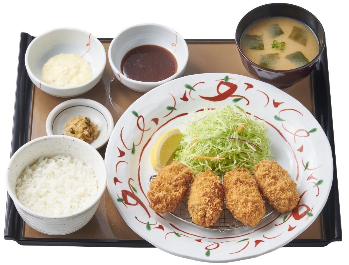 「やよい軒」かきフライ定食(1,190円)