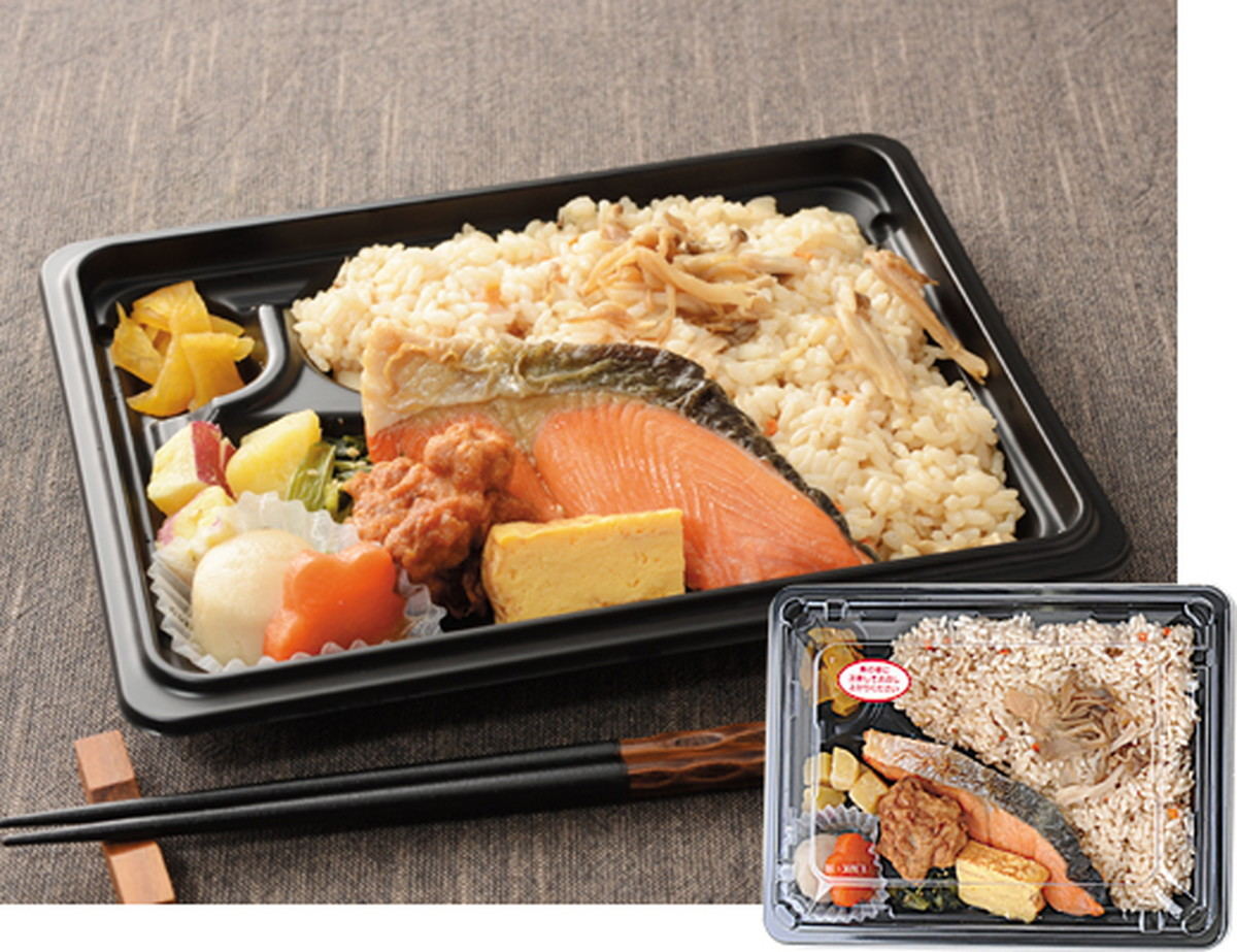 「紅鮭和風幕の内(きのこ炊込みご飯)」(646円)