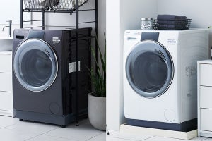 アクアの洗濯乾燥機「まっ直ぐドラム」、AIが学習して水温や時間などを調節