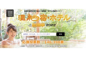 秋の旅行先選びの参考に!「温泉宿・ホテル総選挙2022」ランキング発表