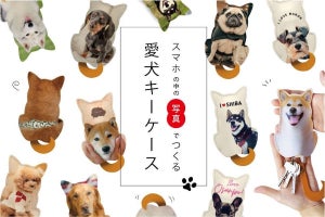 スマホでカンタン!  愛犬の写真が「キーケース」になる!!