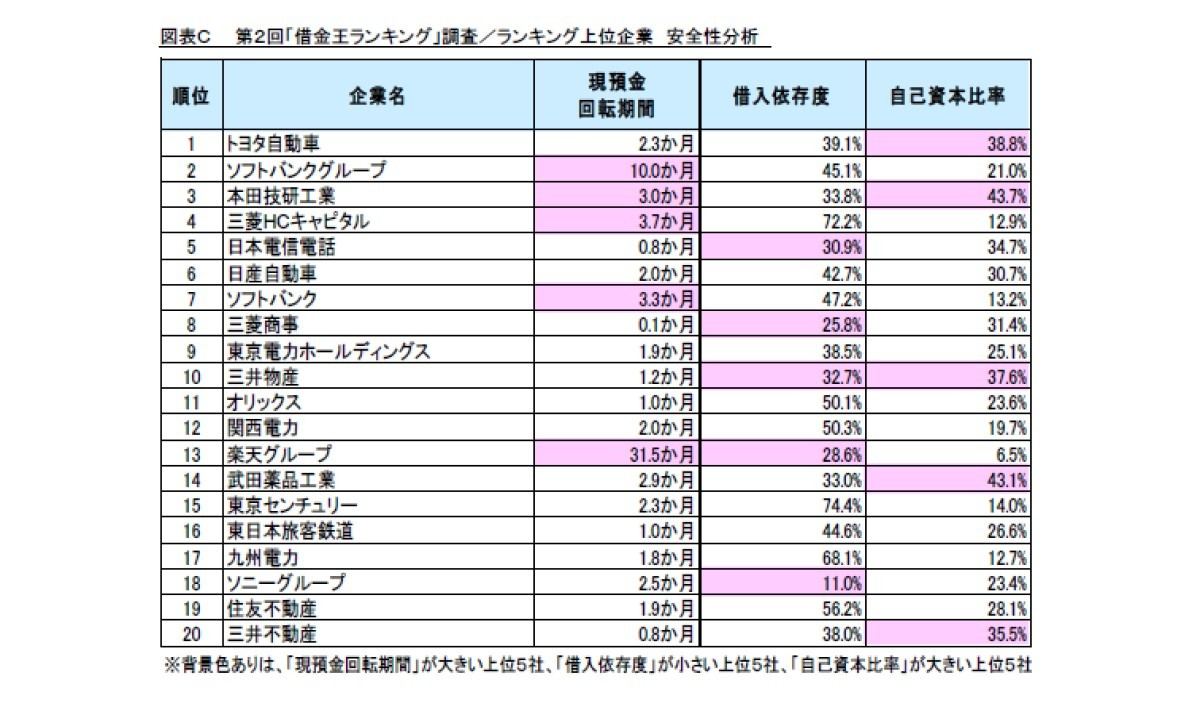 「借金王ランキング」安全性分析