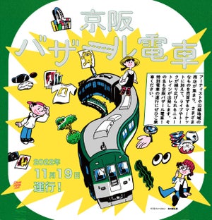 「京阪バザール電車」11月19日運行! ヒトにスイーツ、植物、鉄道レアグッズも出店する特別列車