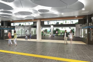 JR西日本「うめきた(大阪)地下駅」に「インタラクティブ空間」導入