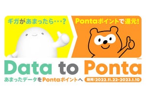povo2.0、余ったデータ容量に応じて最大20％のポイントがもらえる「Data to Ponta」