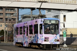 札幌市電「雪ミク電車 2023」運行がスタート、初音ミクが車内放送