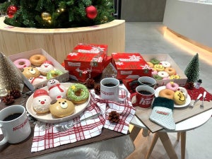 クリスピー・クリーム・ドーナツ、クリスマスの新作! 見た目もかわいい限定ドーナツ4種を食べ比べ