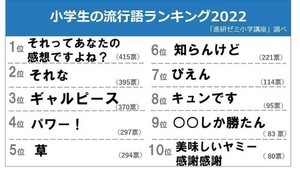 2022年小学生に流行った言葉「それってあなたの感想ですよね?」が1位に - どんな時に使う?