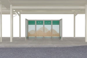 JR九州「BRTひこぼしライン」待合ブースデザイン決定、木材を活用
