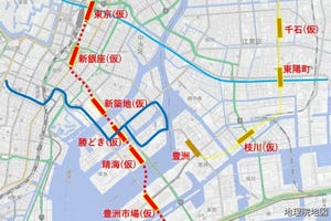 「臨海の孤島」晴海に地下鉄設置へ、東京都がルートと駅配置を選定