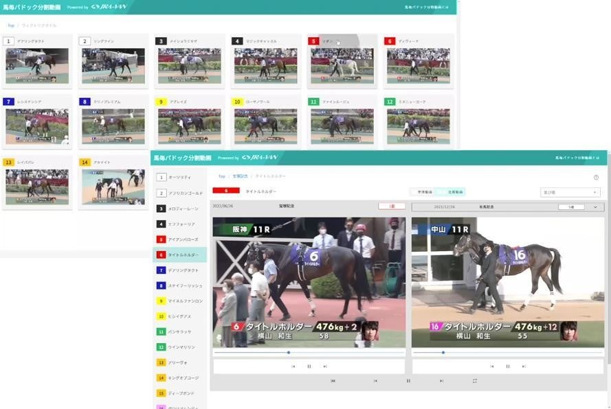 競馬 Aiで 全く新しい競馬の楽しみ方を提供 馬別パドック分割動画 の試験公開を実施中 マピオンニュース