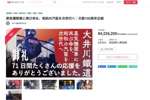 大井川鐵道のSL再生クラウドファンディング「史上最高支援額」達成