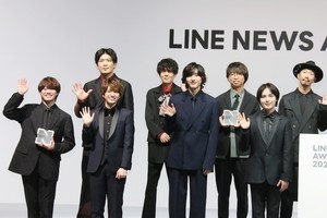 なにわ男子「LINEスタンプになりたい」 LINE NEWS AWARDS表彰式で願望を告白