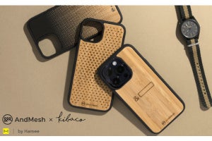 AndMesh×KIBACOWORKS、天然竹素材のiPhone 14用ハンドメイドケース